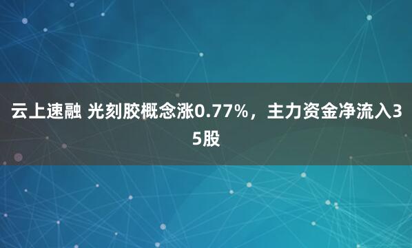 云上速融 光刻胶概念涨0.77%，主力资金净流入35股